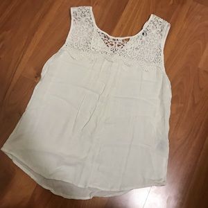 Cream Lace Top